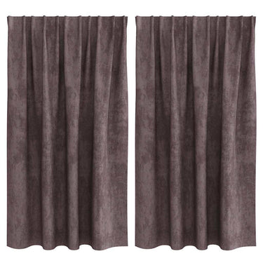 Vidaxl velvet gordijnen met gordijnen 2 pcs bruin 140 x 140 cm fluweel