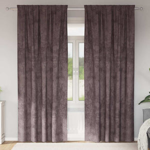 Vidaxl velvet gordijnen met gordijnen 2 pcs bruin 225 x 140 cm fluweel