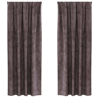 Vidaxl velvet gordijnen met gordijnen 2 pcs bruin 225 x 140 cm fluweel