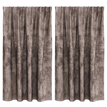Vidaxl velvet gordijnen 2 pcs cappuccino 140 x 140 cm fluweel