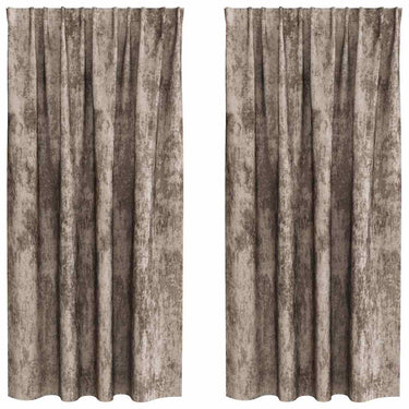 Vidaxl velvet gordijnen 2 pcs cappuccino 175 x 140 cm fluweel