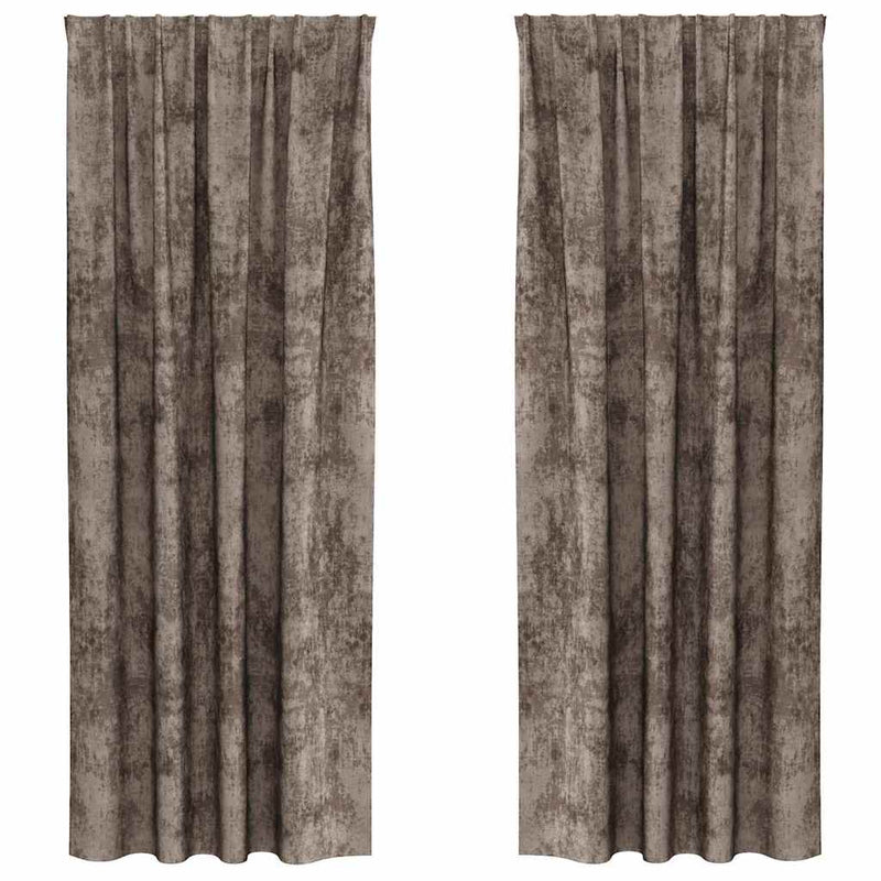 ギャラリービューアに画像をロードする, Vidaxl velvet gordijnen 2 pcs cappuccino 245 x 140 cm fluweel
