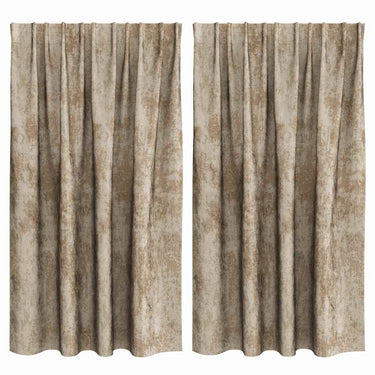 Vidaxl velvet gordijnen 2 pcs champagne 140 x 140 cm fluweel