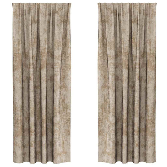 Vidaxl velvet gordijnen 2 pcs champagne 260 x 140 cm fluweel