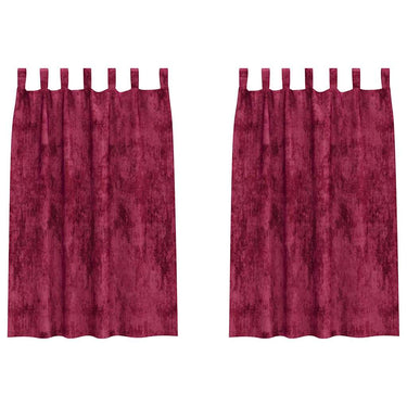Vidaxl velvet gordijnen 2 pcs wijnrood 175 x 140 cm fluweel