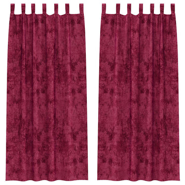Vidaxl velvet gordijnen 2 pcs wijnrood 245 x 140 cm fluweel