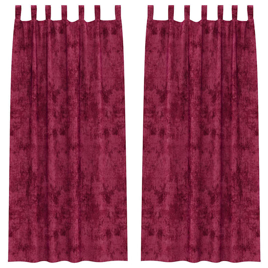 Vidaxl velvet gordijnen 2 pcs wijnrood 260 x 140 cm fluweel