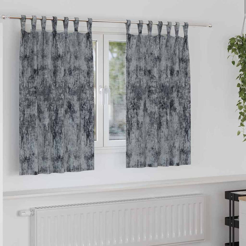 ギャラリービューアに画像をロードする, Vidaxl velvet gordijnen 2 pcs zilvergrijs 140 x 140 cm fluweel
