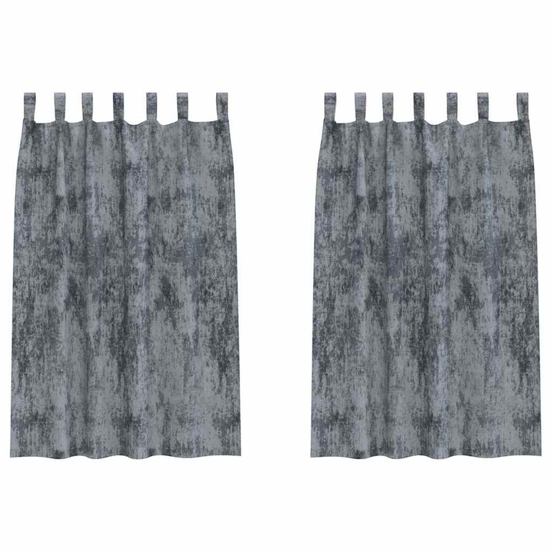 ギャラリービューアに画像をロードする, Vidaxl velvet gordijnen 2 pcs zilvergrijs 175 x 140 cm fluweel
