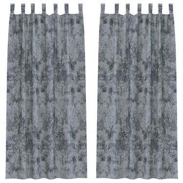Vidaxl velvet gordijnen 2 pcs zilvergrijs 245 x 140 cm fluweel