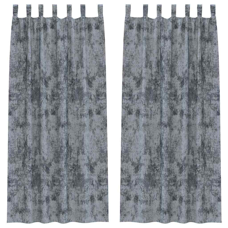 Chargez l'image dans la visionneuse de la galerie, Vidaxl velvet gordijnen 2 pcs zilvergrijs 260 x 140 cm fluweel
