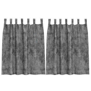 Vidaxl velvet gordijnen met gordijnen 2 pcs grijs 140 x 140 cm fluweel