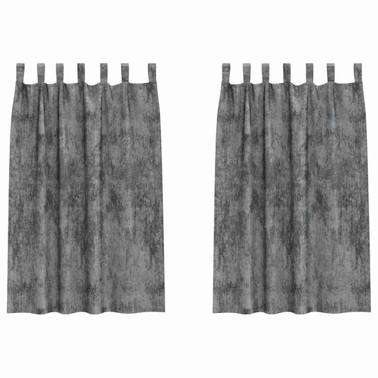 Vidaxl velvet gordijnen met gordijnen 2 pcs grijs 175 x 140 cm fluweel