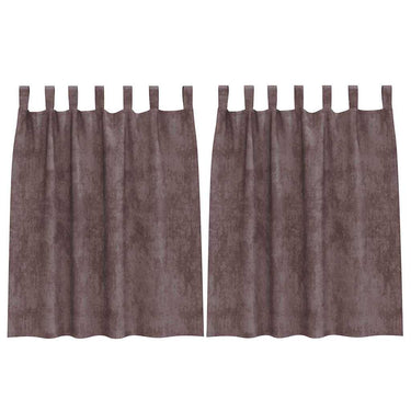 Vidaxl velvet gordijnen met gordijnen 2 pcs bruin 140 x 140 cm fluweel