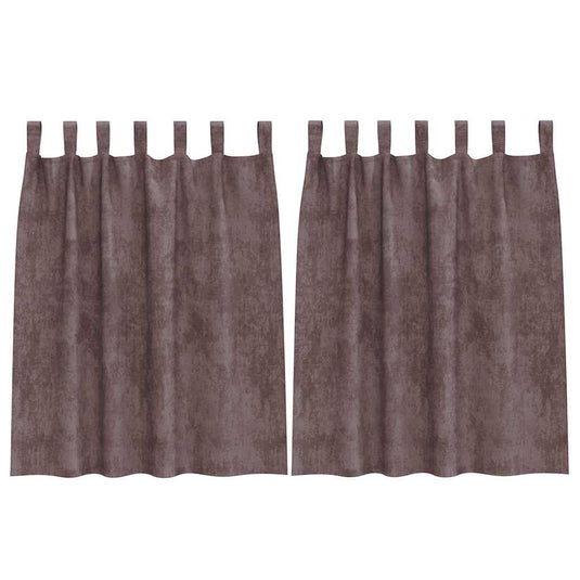 Vidaxl velvet gordijnen met gordijnen 2 pcs bruin 140 x 140 cm fluweel