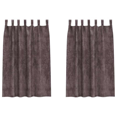 Vidaxl velvet gordijnen met gordijnen 2 pcs bruin 175 x 140 cm fluweel