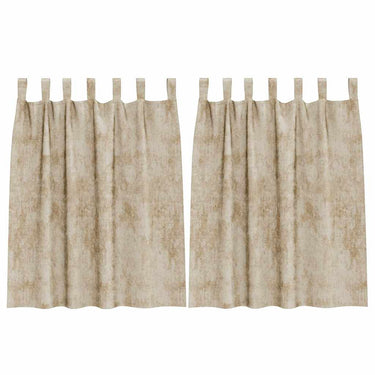 Vidaxl velvet gordijnen met gordijnen 2 pcs crème 140 x 140 cm fluweel