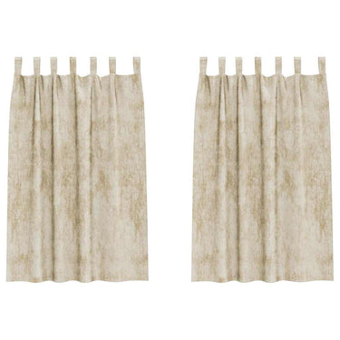 Vidaxl velvet gordijnen met gordijnen 2 pcs crème 175 x 140 cm fluweel