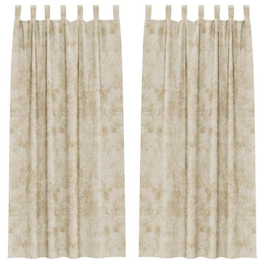 Vidaxl velvet gordijnen met gordijnen 2 pcs crème 245 x 140 cm fluweel