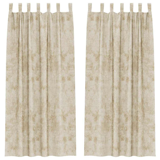 Vidaxl velvet gordijnen met gordijnen 2 pcs crème 245 x 140 cm fluweel