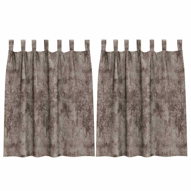 ギャラリービューアに画像をロードする, Vidaxl velvet gordijnen 2 pcs cappuccino 140 x 140 cm fluweel
