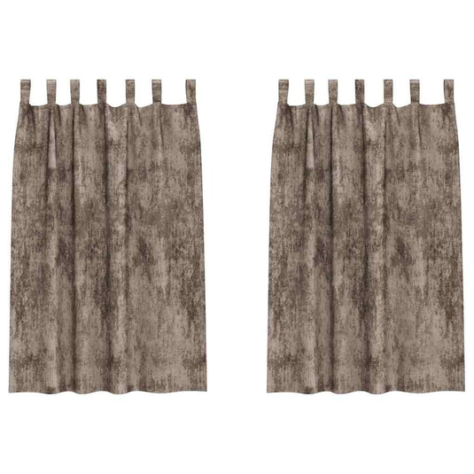 Vidaxl velvet gordijnen 2 pcs cappuccino 175 x 140 cm fluweel