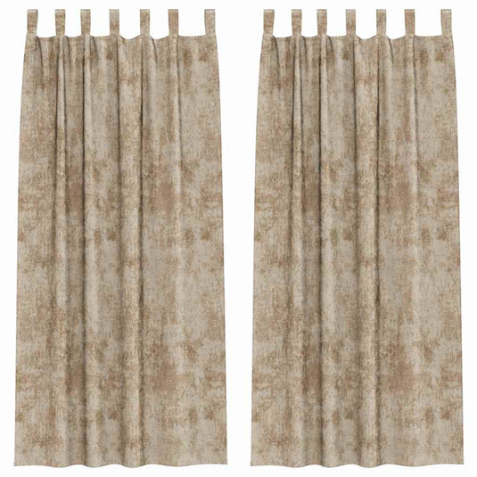 Vidaxl velvet gordijnen 2 pcs champagne 225 x 140 cm fluweel