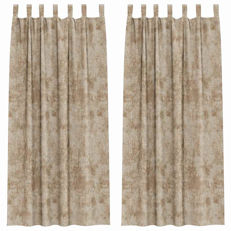 ギャラリービューアに画像をロードする, Vidaxl velvet gordijnen 2 pcs champagne 260 x 140 cm fluweel
