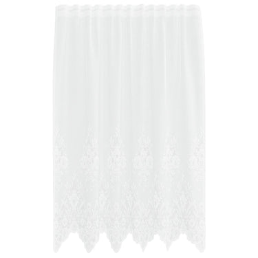 Vidaxl kantgordijn met gordijnen bloemen wit 180 x 150 cm polyester