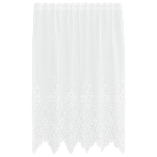 Vidaxl kantgordijn met gordijnen bloemen wit 180 x 150 cm polyester