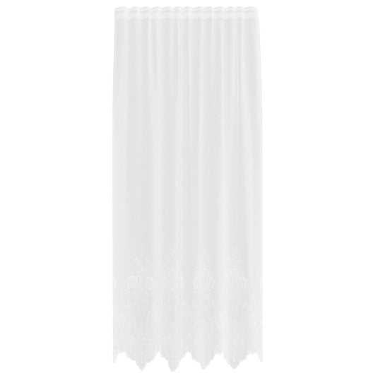 Vidaxl kantgordijn met gordijnen bloemen wit 200 x 150 cm polyester