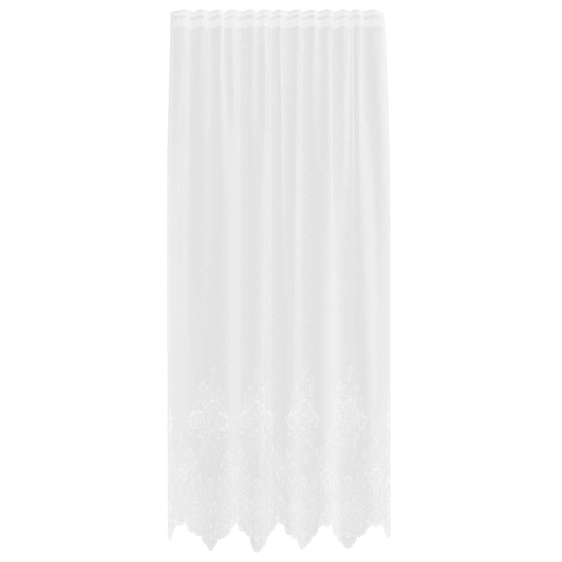 ギャラリービューアに画像をロードする, Vidaxl kantgordijn met gordijnen bloemen wit 245x150cm polyester
