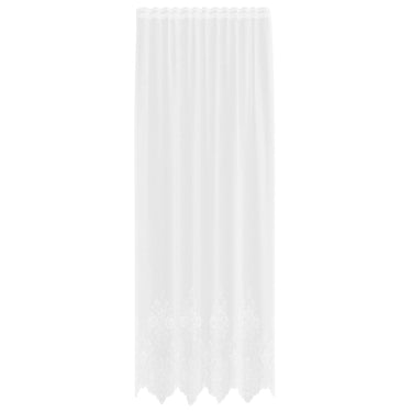 Vidaxl kantgordijn met gordijnen bloemen wit 300 x 150 cm polyester