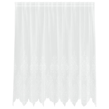 Vidaxl kantgordijn met gordijnen bloemen wit 160 x 200 cm polyester