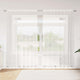 Vidaxl kantgordijn met gordijnen bloemen wit 245 x 200 cm polyester