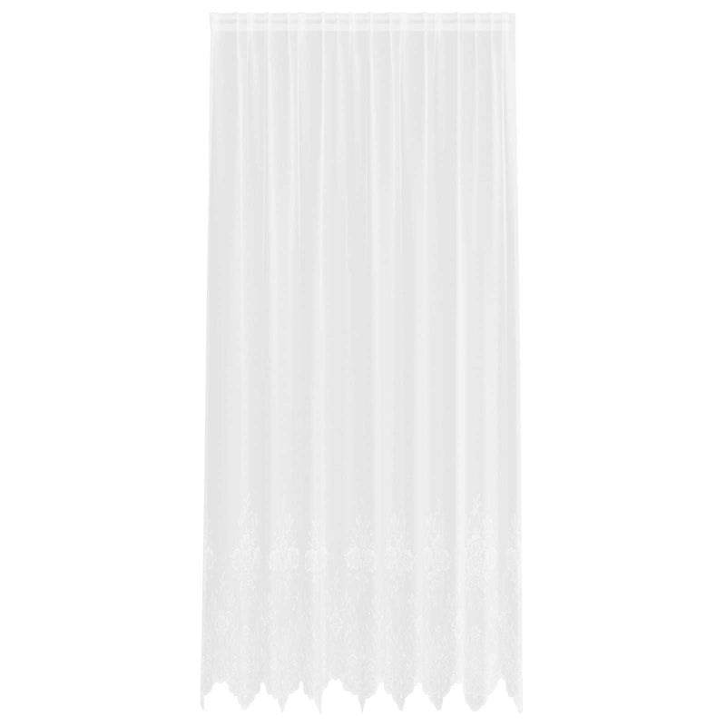 ギャラリービューアに画像をロードする, Vidaxl kantgordijn met gordijnen bloemen wit 300 x 200 cm polyester
