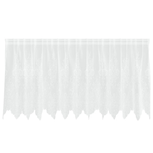 Vidaxl kantgordijn met gordijnen bloemen wit 120 x 300 cm polyester