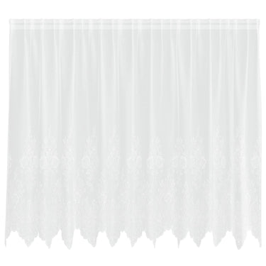Vidaxl kantgordijn met gordijnen bloemen wit 160 x 300 cm polyester