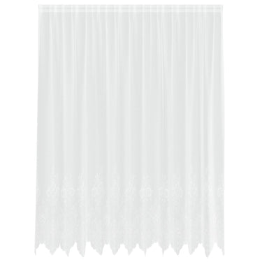 Vidaxl kantgordijn met gordijnen bloemen wit 240 x 300 cm polyester