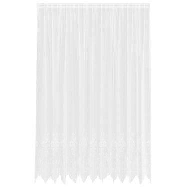 Vidaxl kantgordijn met gordijnen bloemen wit 260 x 300 cm polyester