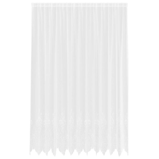 Vidaxl kantgordijn met gordijnen bloemen wit 280 x 300 cm polyester