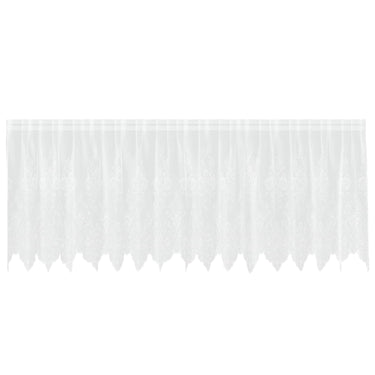 Vidaxl kantgordijn met gordijnen bloemen wit 120 x 400 cm polyester