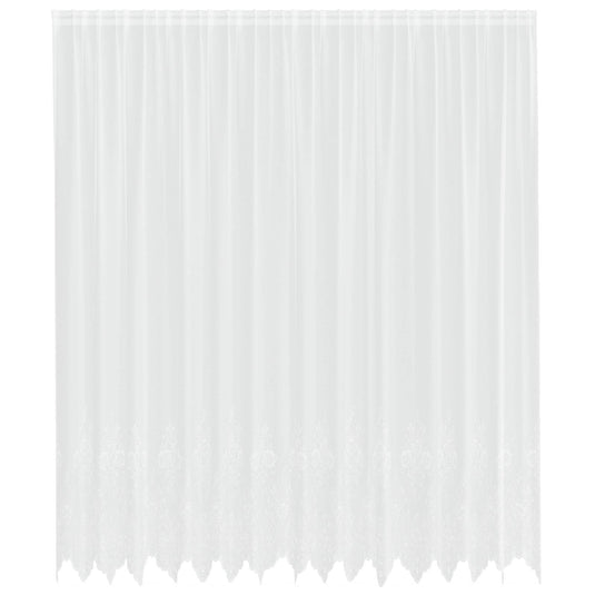 Vidaxl kantgordijn met gordijnen bloemen wit 260 x 400 cm polyester