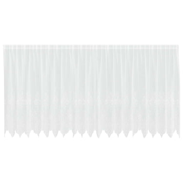 Vidaxl kantgordijn met gordijnen bloemen wit 160 x 500 cm polyester
