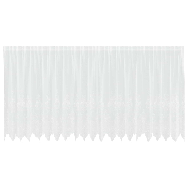 ギャラリービューアに画像をロードする, Vidaxl kantgordijn met gordijnen bloemen wit 180 x 500 cm polyester
