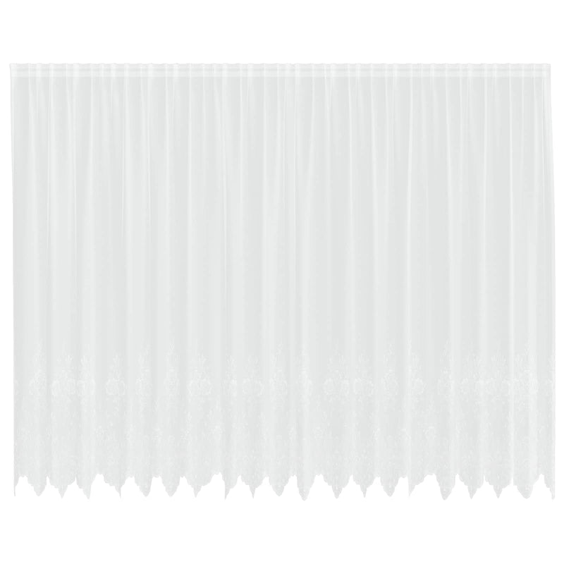 ギャラリービューアに画像をロードする, Vidaxl kantgordijn met gordijnen bloemen wit 245 x 500 cm polyester

