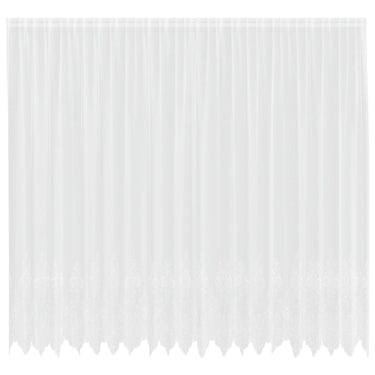 Vidaxl kantgordijn met gordijnen bloemen wit 280 x 500 cm polyester