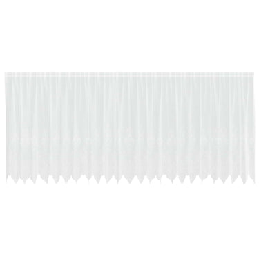 Vidaxl kantgordijn met gordijnen bloemen wit 180 x 600 cm polyester
