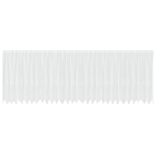 Vidaxl kantgordijn met gordijnen bloemen wit 160 x 750 cm polyester