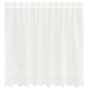Vidaxl kantgordijn met gordijnen bloemen wit 80 x 150 cm polyester